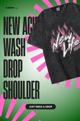 Acid wash drop shoulder